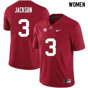 NCAA Women's Alabama Crimson Tide #3 Kareem Jackson Stitched College Nike Authentic Crimson Football Jersey BP17A86EJ